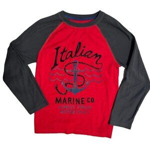Italian American Marine Co Baseball Type Shirt Size Boys Small